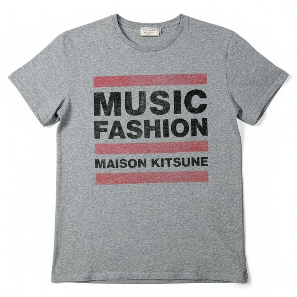 Maison Kitsune Paris Music Fashion Run DMC Style T-Shirt Men's Small Luxury